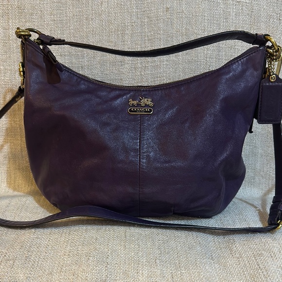 Coach Purple Hobo Bag with Gold Accents - Picture 1 of 13
